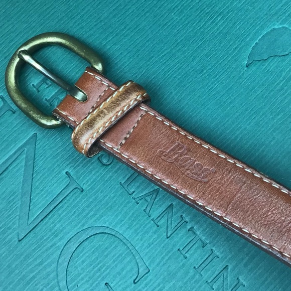 Bass Brown Leather Belt  32” -36” waist - Picture 2 of 4